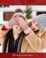 Women's Winter Warm Gloves with Cute Bow & Touched Screen